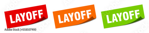 layoff sticker. layoff square isolated sign. layoff label