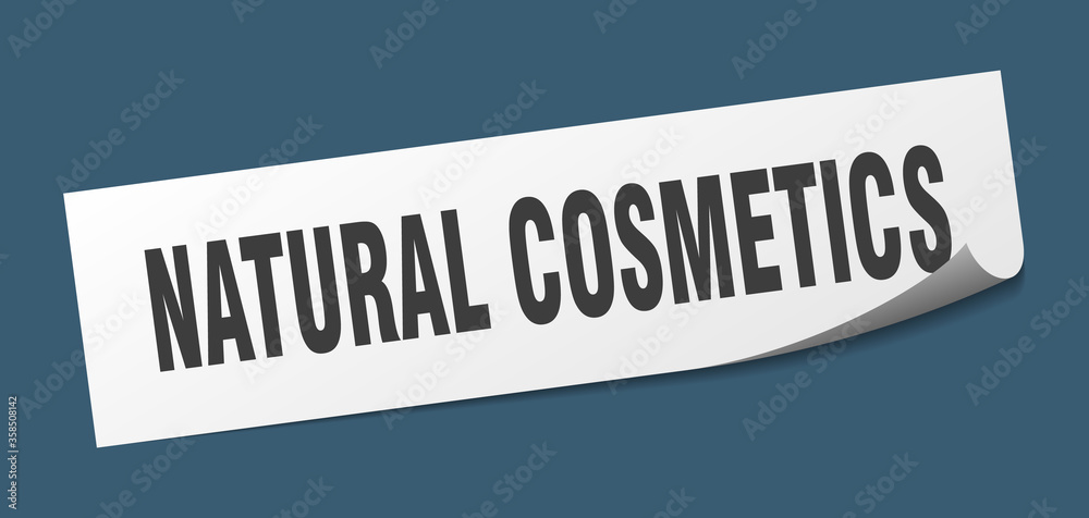 natural cosmetics sticker. natural cosmetics square isolated sign. natural cosmetics label