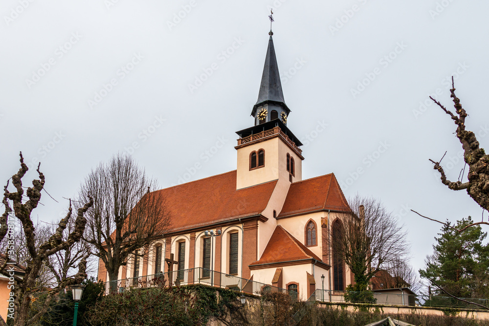 Main Church, ger. Dreifaltigkeitskirche, fra. Eglise de la Trinite de Lauterbourg, Wissembourg, Bas-Rhin, Grand Est, France