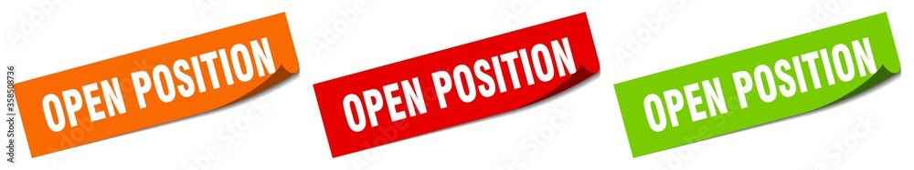 open position sticker. open position square isolated sign. open position label open position sticker. open position square isolated sign. open position label