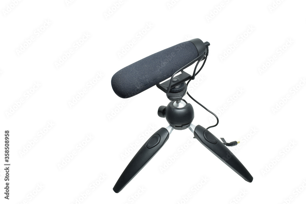 shotgun microphone isolated on white background shotgun microphone isolated on white background