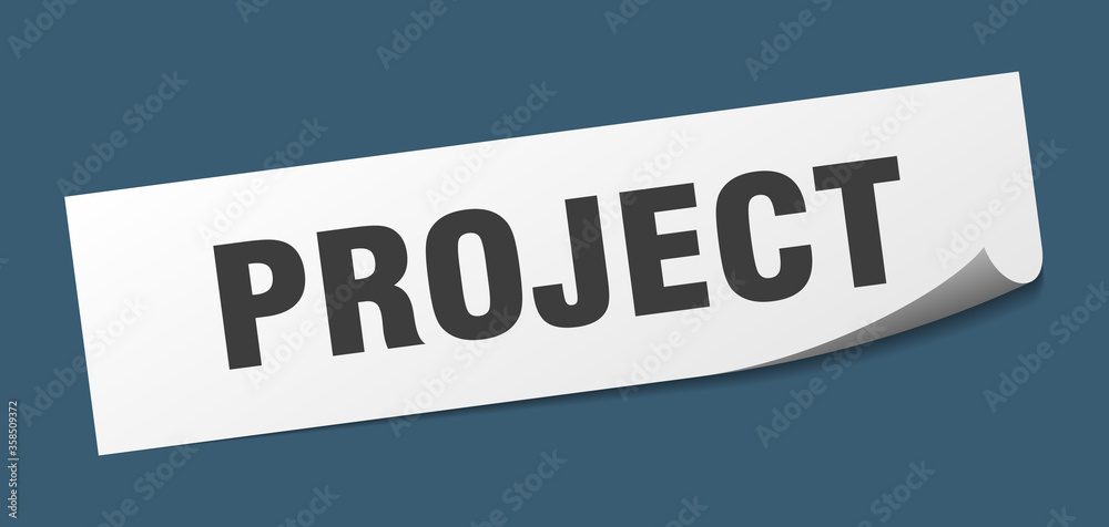 project sticker. project square isolated sign. project label