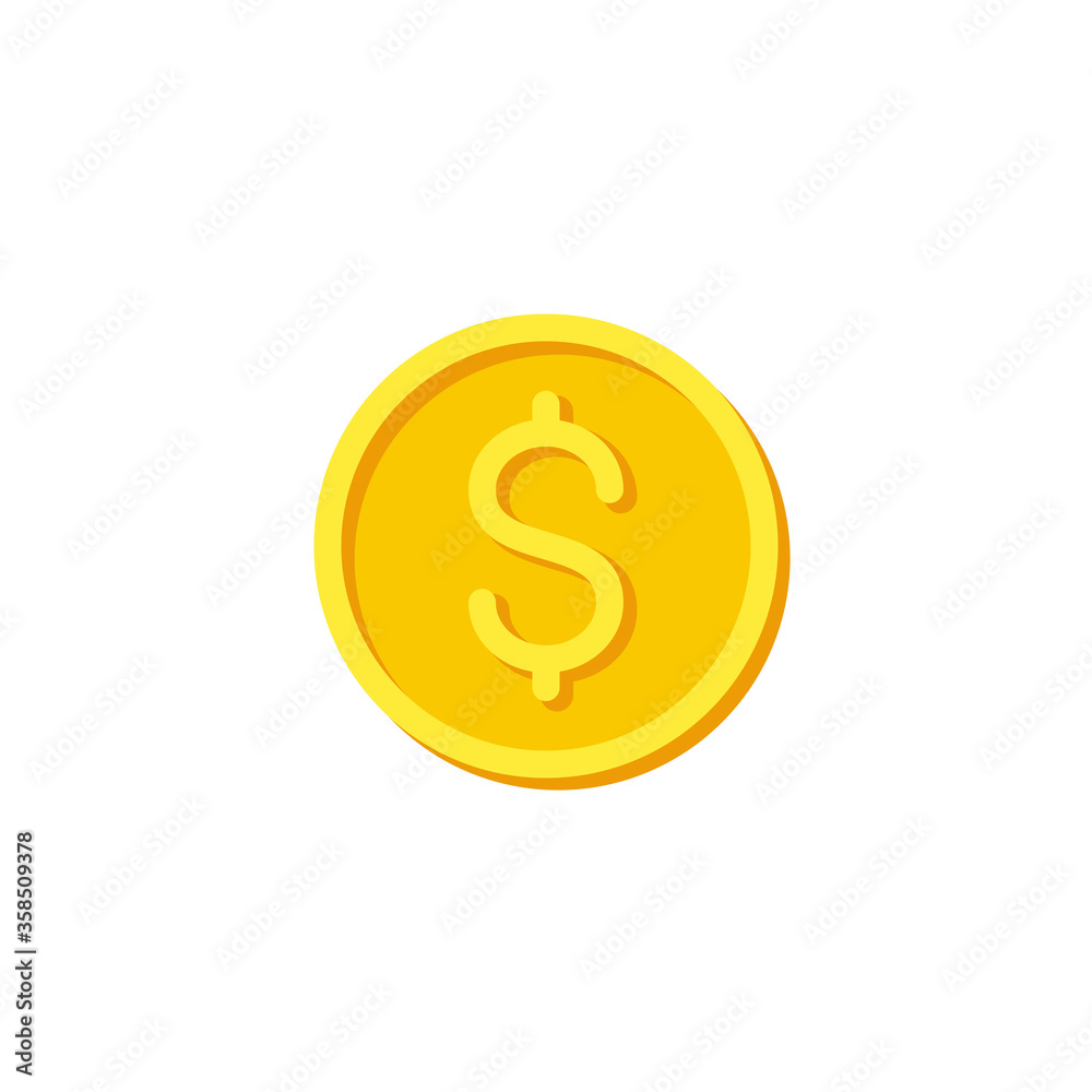 Dollar sign icon on white background Dollar sign icon on white background