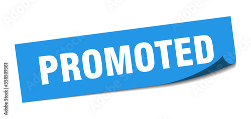 promoted sticker. promoted square isolated sign. promoted label