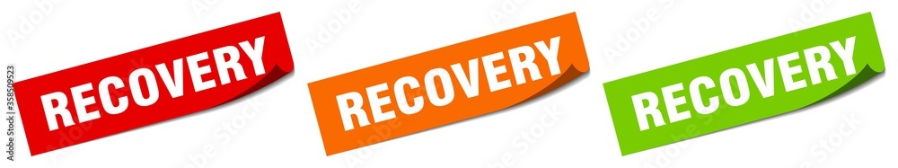 recovery sticker. recovery square isolated sign. recovery label