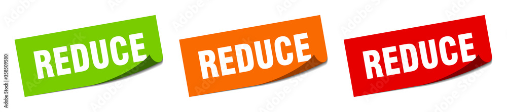reduce sticker. reduce square isolated sign. reduce label reduce sticker. reduce square isolated sign. reduce label