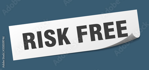 risk free sticker. risk free square isolated sign. risk free label
