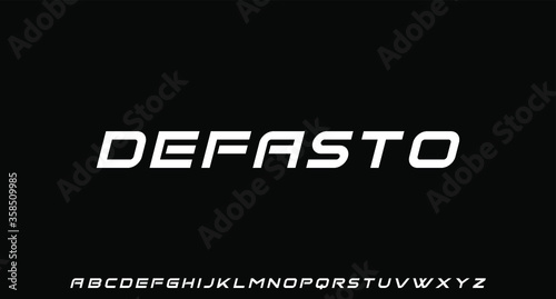 DEFASTO, THE ELEGANT FUTURISTIC MODERN STRONG AND SPEED FONT