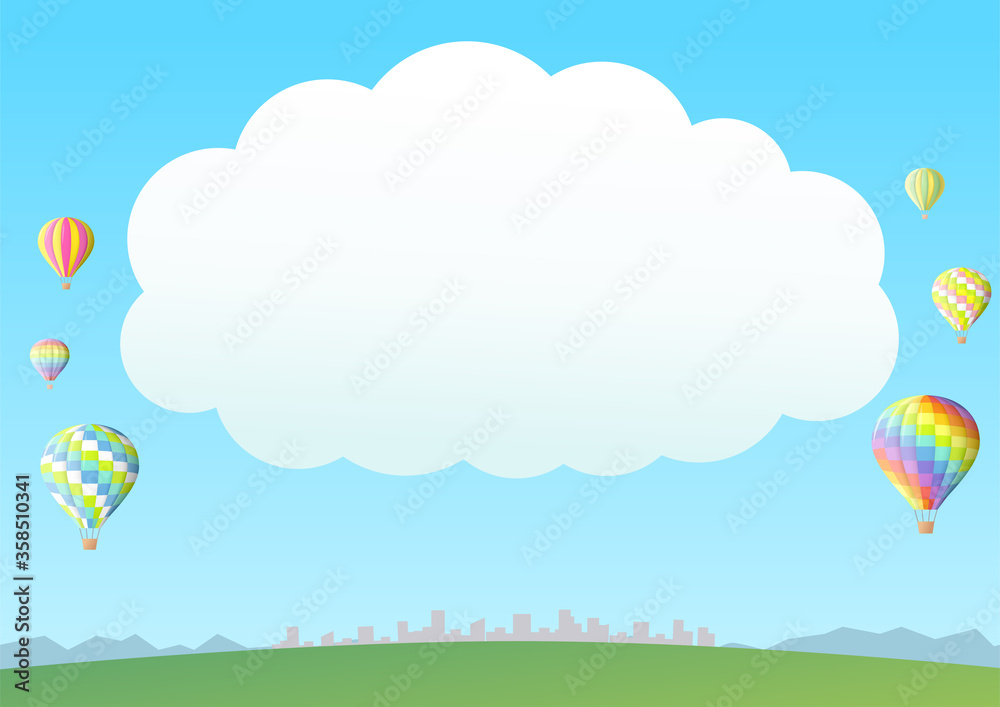 空と気球の背景 空と気球の背景