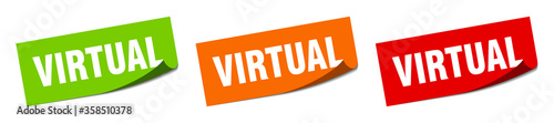virtual sticker. virtual square isolated sign. virtual label