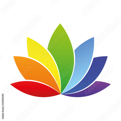 colorful lotus flower spa meditation design vector illustration EPS10