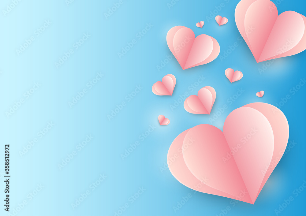 Mothers Day And Valentines ,hearts  background, Vector and illustration Template Design for shape sale  banner or poster.