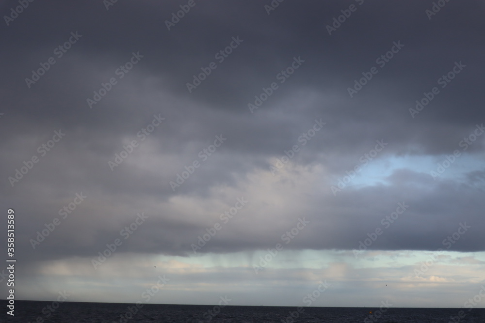 storm clouds over the city