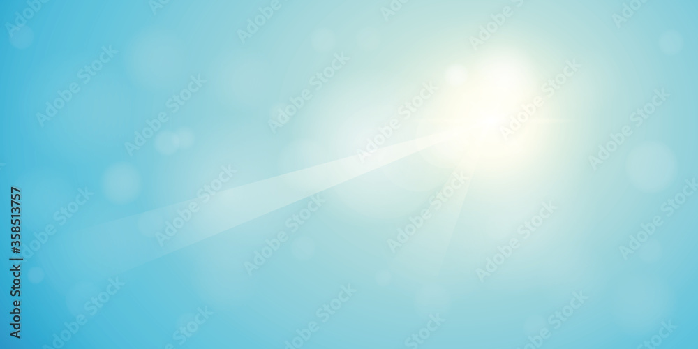 blue sunny sky summer background with copy space vector illustration EPS10 - obrazy, fototapety, plakaty 