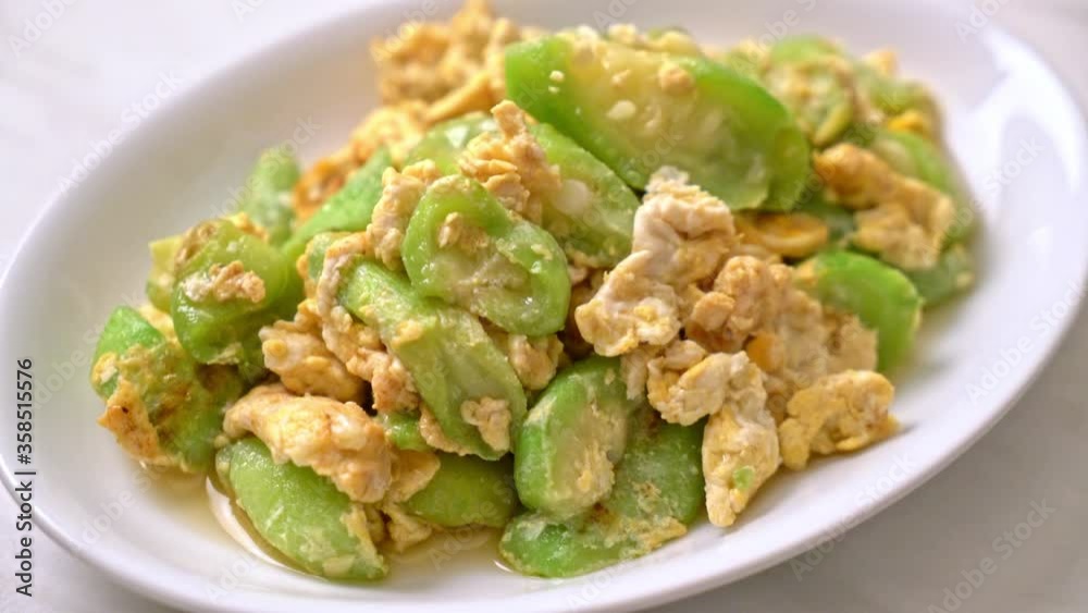 Stir Fried Angled Gourd with Egg Stir Fried Angled Gourd with Egg