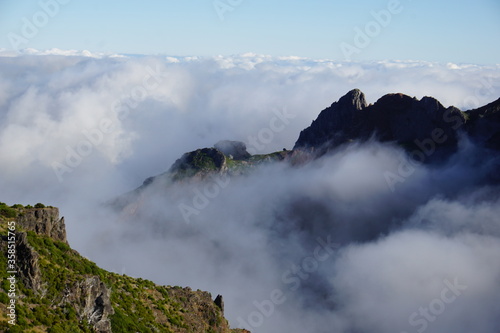 Trekking to Pico Ruivo, from the Achadas Teixeira. Madeira 2019. Above the clouds. 