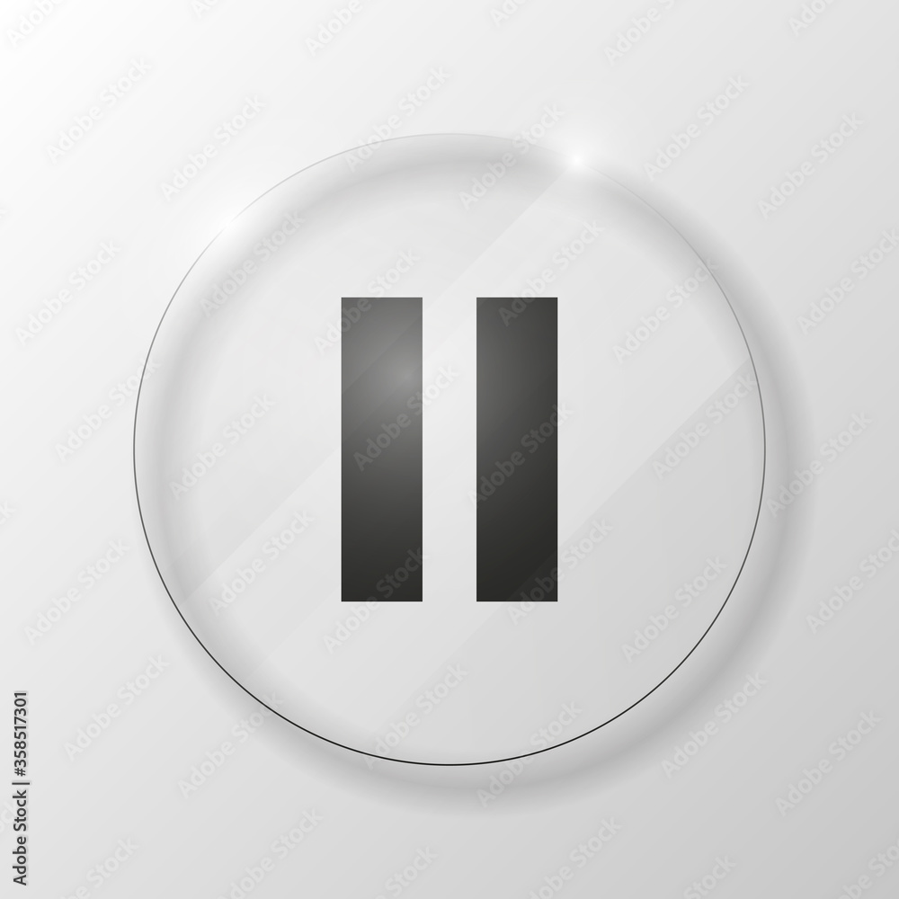 pause the icon. Two Rectangles badge pause the icon. Two Rectangles badge