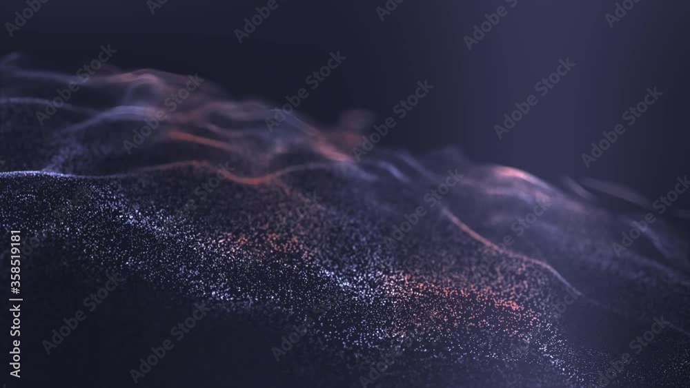 Looped Particles Field Motion Graphic Animation