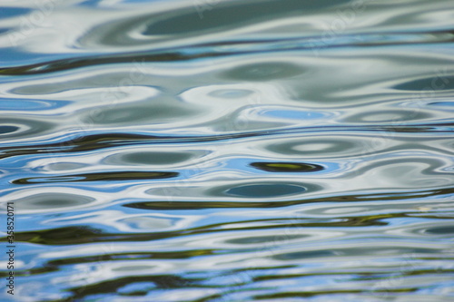 abstract shapes reflected in water 