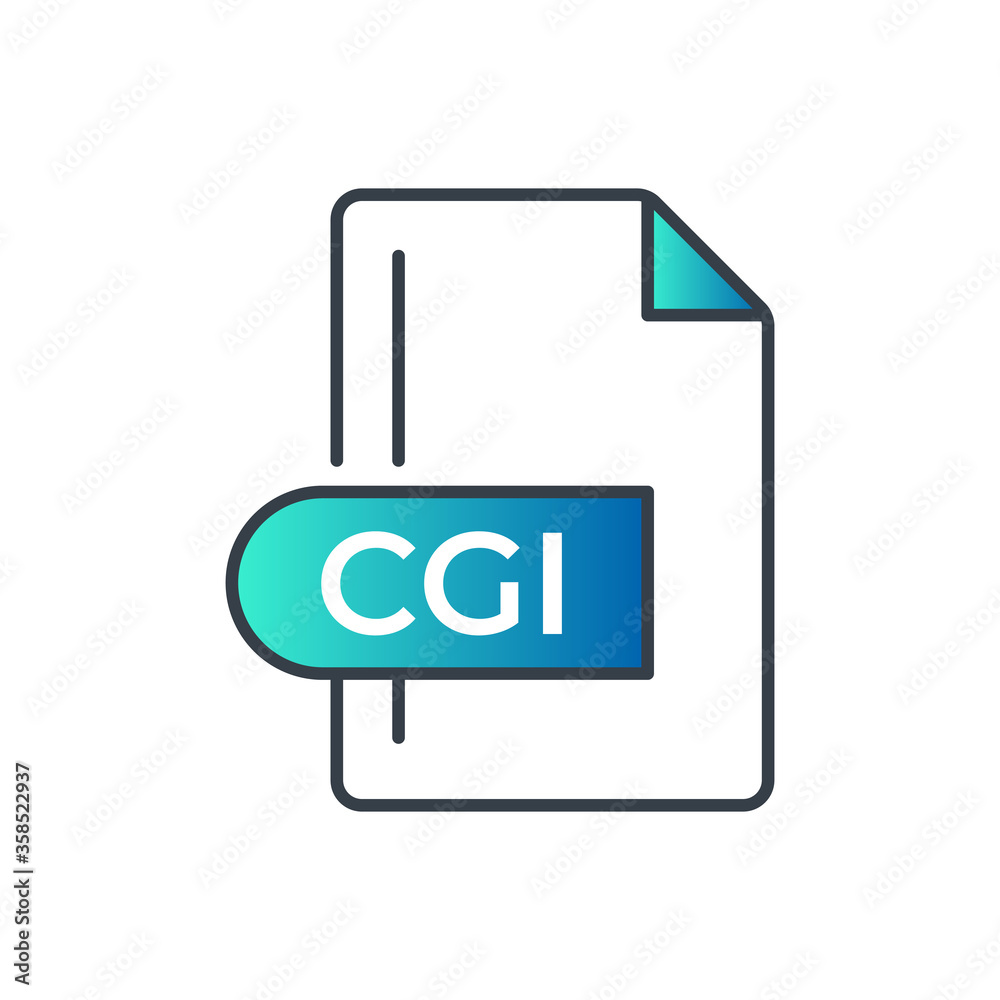 CGI File Format Icon. CGI extension gradiant icon. CGI File Format Icon. CGI extension gradiant icon.