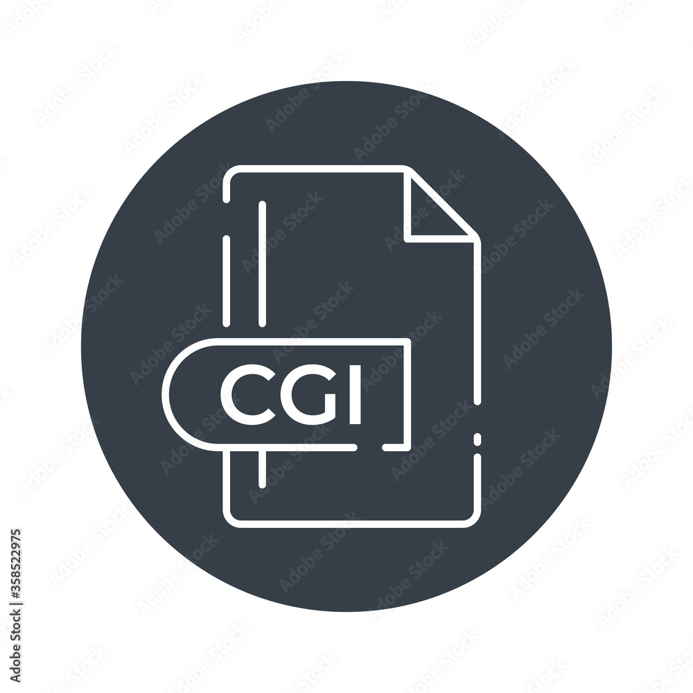 CGI File Format Icon. CGI extension filled icon. CGI File Format Icon. CGI extension filled icon.