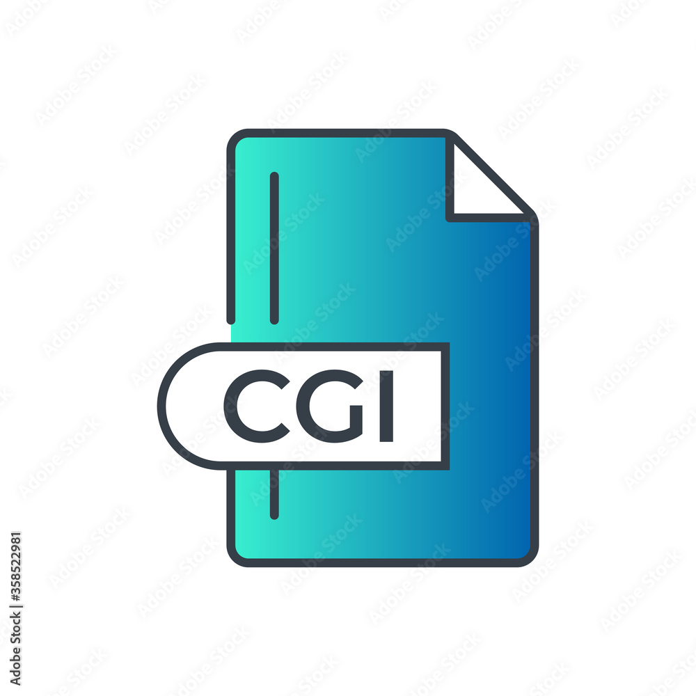 CGI File Format Icon. CGI extension gradiant icon. CGI File Format Icon. CGI extension gradiant icon.