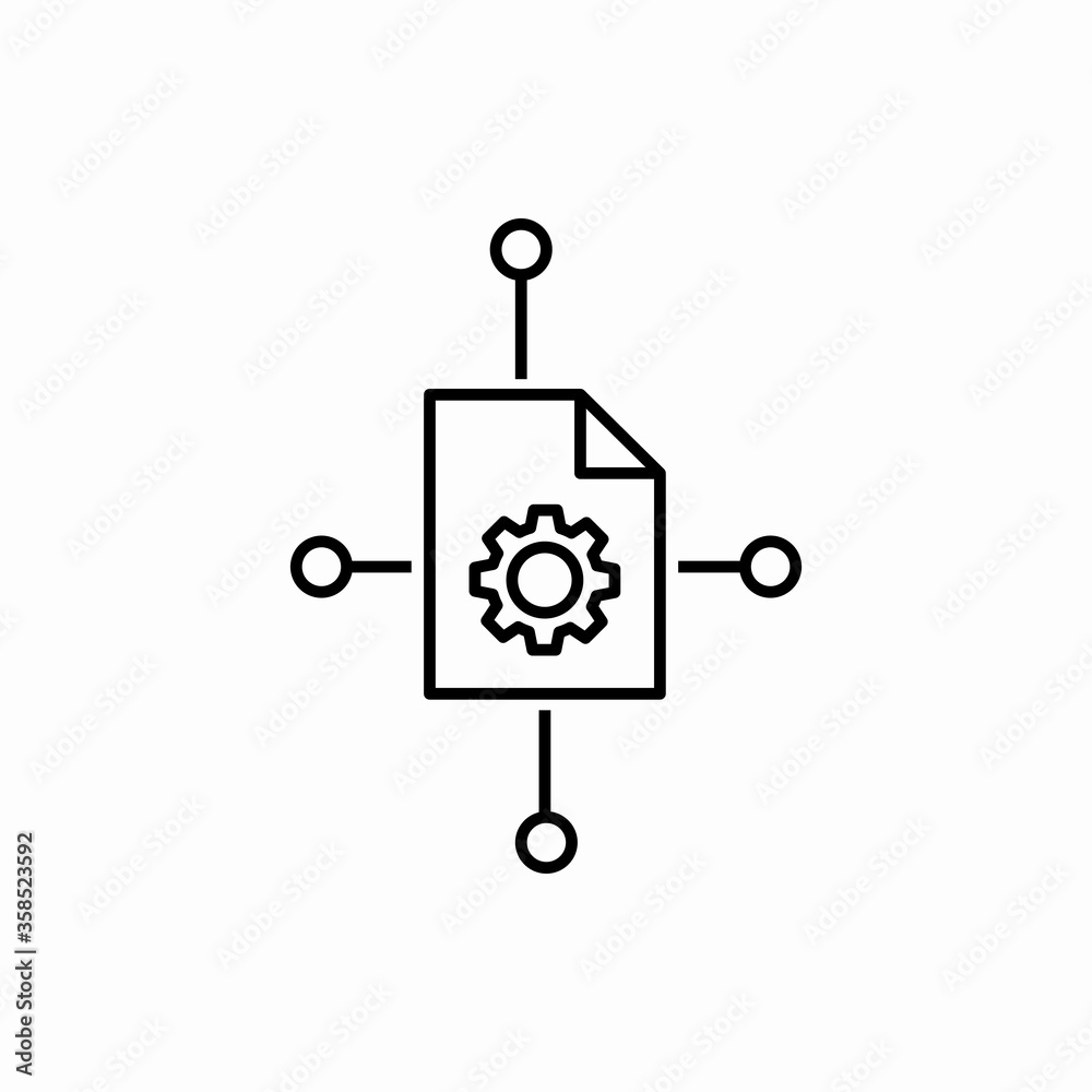 Outline content management icon.Content management vector illustration. Symbol for web and mobile Outline content management icon.Content management vector illustration. Symbol for web and mobile