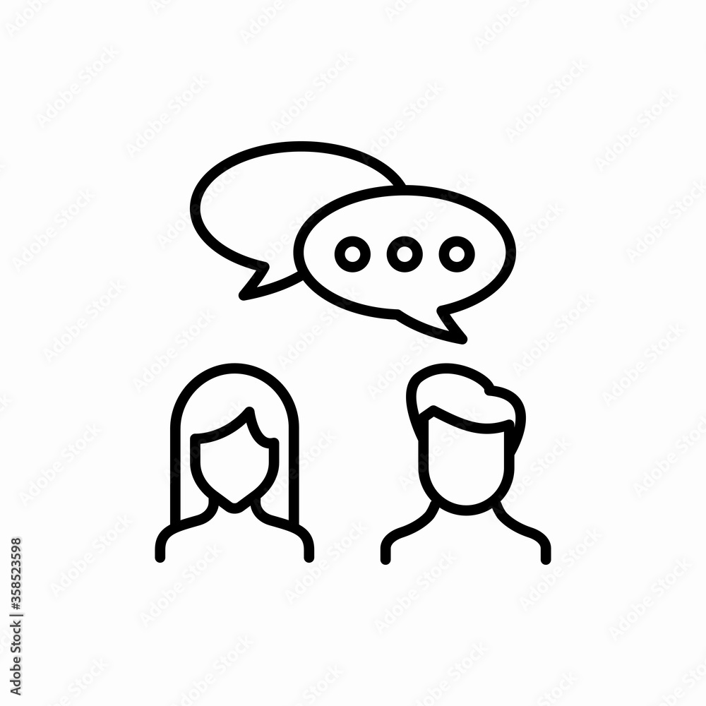 Outline conversation icon.Conversation vector illustration. Symbol for web and mobile Outline conversation icon.Conversation vector illustration. Symbol for web and mobile