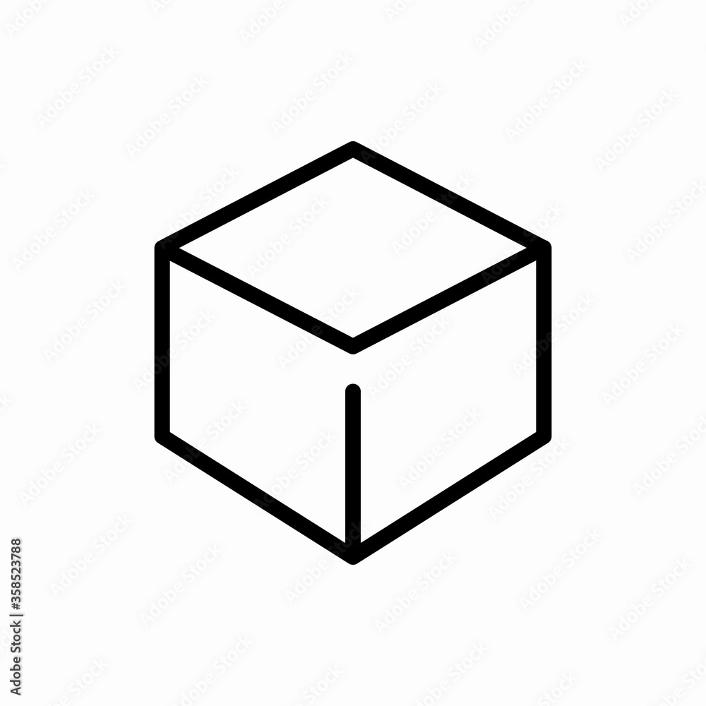 Outline cube icon.Cube vector illustration. Symbol for web and mobile Outline cube icon.Cube vector illustration. Symbol for web and mobile