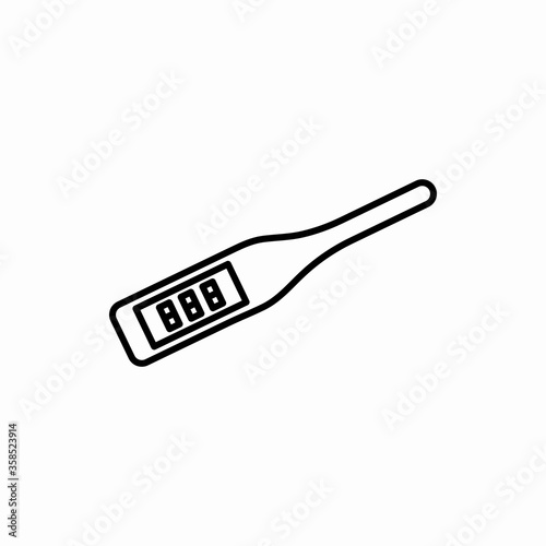 Outline digital thermometer icon.Digital thermometer vector illustration. Symbol for web and mobile