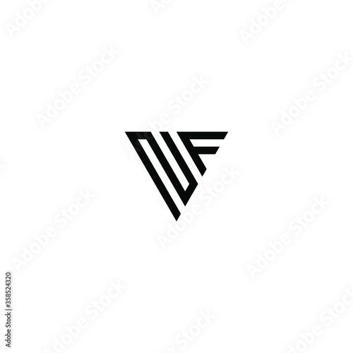 nf letter vector logo abstract