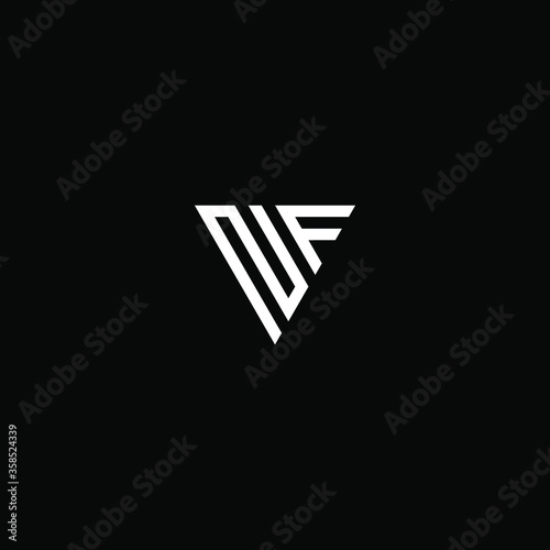 nf letter vector logo abstract