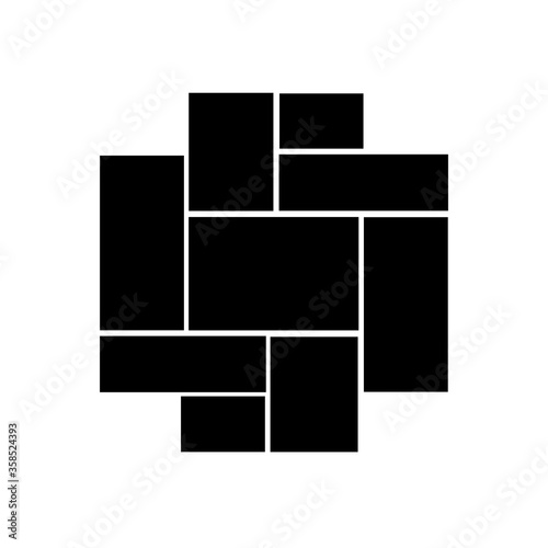 Vector frame for photos and pictures, photo collage, photo puzzle. Templates collage frames for photo or illustration. Vector Mood Board Branding Presentation.