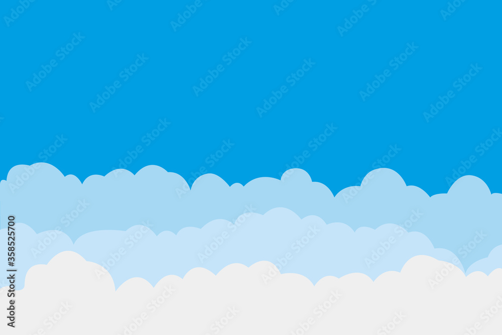 Sky and clouds background. Web banners, flyers, postcards, web banners. Isolated object. Vector illustration.