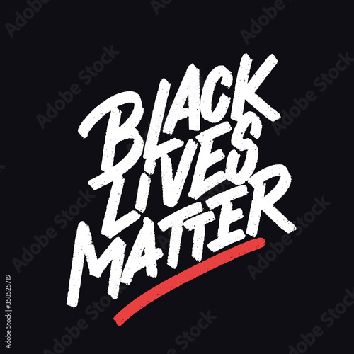 Black lives matters. Vector lettering poster.