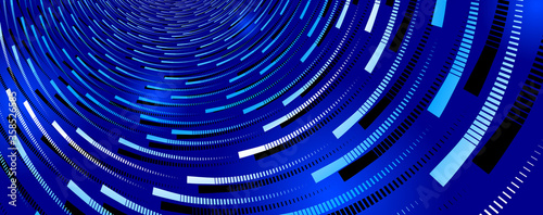 Technology vector abstract background with lines big data flow, 3D abstraction of nanotechnology and science, electronics and digital style, wire net dimensional perspective.