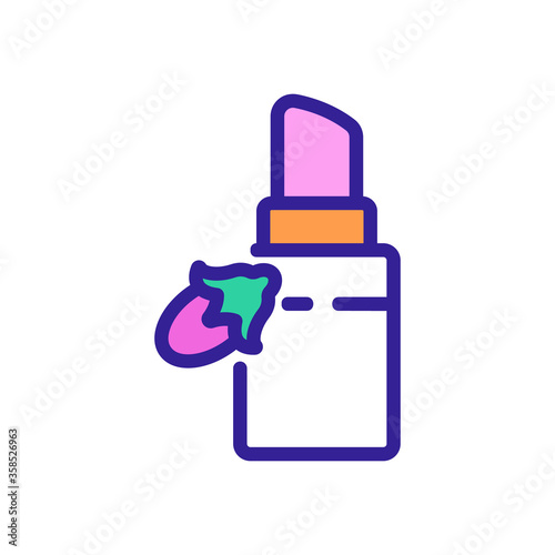 jojoba lipstick cosmetic icon vector. jojoba lipstick cosmetic sign. color symbol illustration