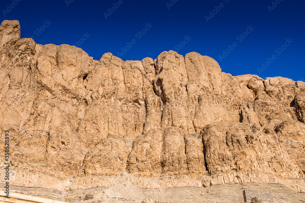 It's Rocks near the Hatshepsut temple in Luxor, Egypt It's Rocks near the Hatshepsut temple in Luxor, Egypt