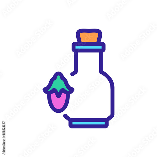jojoba elixir flask icon vector. jojoba elixir flask sign. color symbol illustration