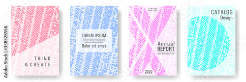 Cover page design templates set.