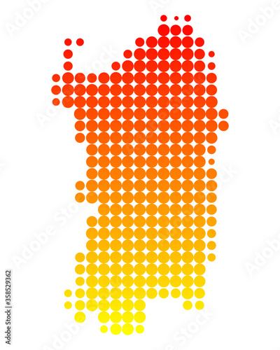 Karte von Sardinien
