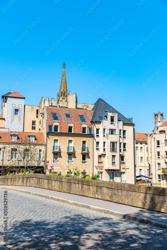 Metz, France, view from Moyen bridge