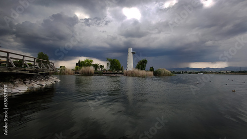 Mogan Lake Observation Tower. Mogan Park near Ankara, the capital of Turkey. 