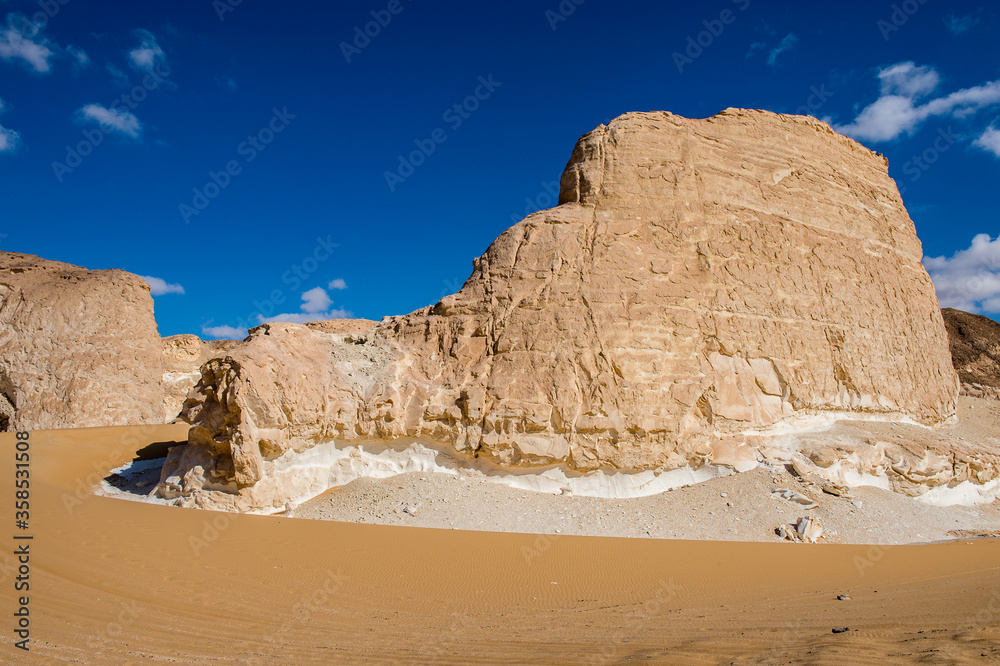It's Beautiful landscape of the Western White Desert, main geographic attraction of Farafra.