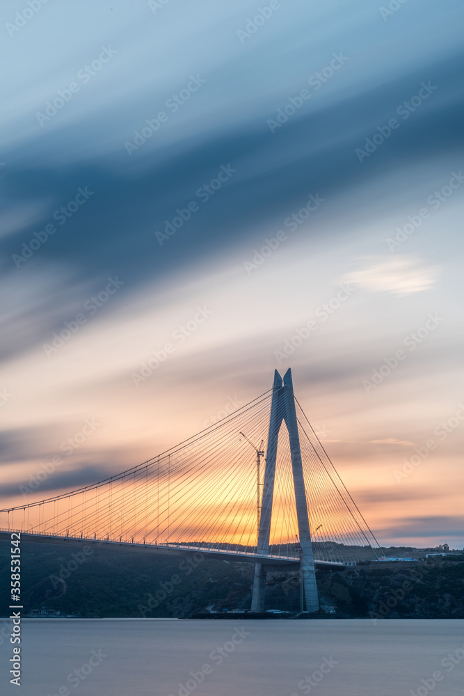 Fototapeta premium Yavuz Sultan Selim Bridge in Istanbul, Turkey.