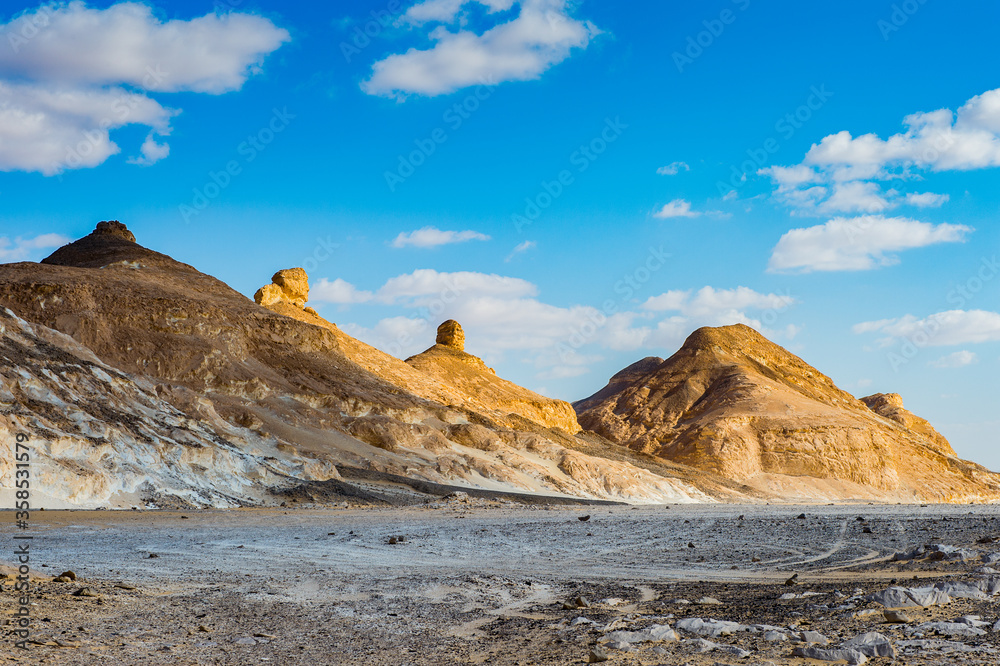 It's Beautiful landscape of the Western White Desert, main geographic attraction of Farafra.