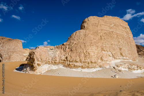 It s Beautiful landscape of the Western White Desert  main geographic attraction of Farafra.