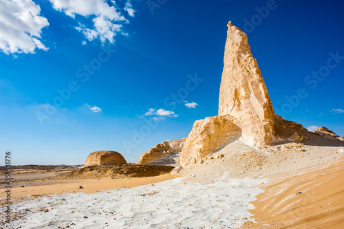 It's Beautiful landscape of the Western White Desert, main geographic attraction of Farafra.