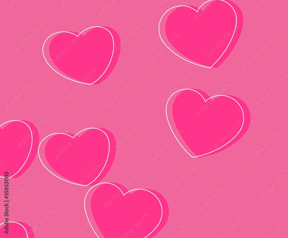 pink pattern with hearts
