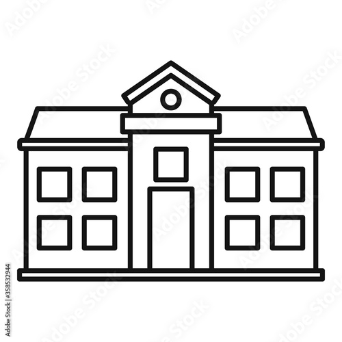 Oxford university icon. Outline oxford university vector icon for web design isolated on white background